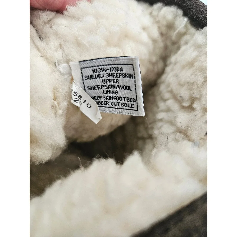 Bearpaw Koda Suede Sheepskin Sherpa Fur Trim Sheepskin Winter Boots Womens 6